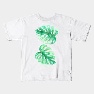 Monstera leaves Kids T-Shirt